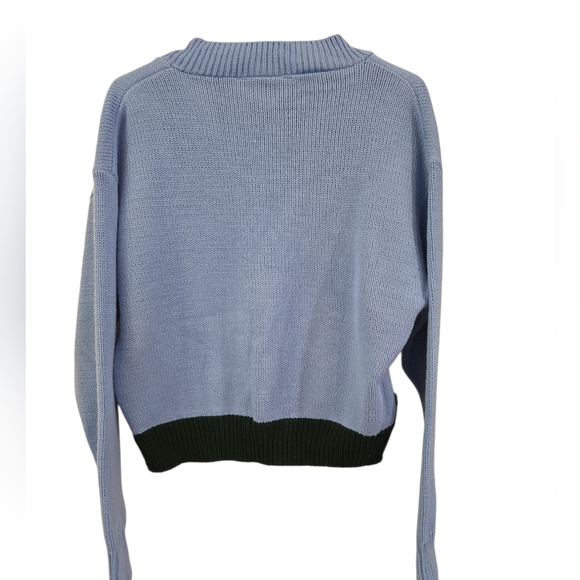 VINTAGE SUPPLY SPLIT NECK FLORAL CARDIGAN .SIZE SMALL. MADE IN THE U.K. FLOWERS - Picture 3 of 13